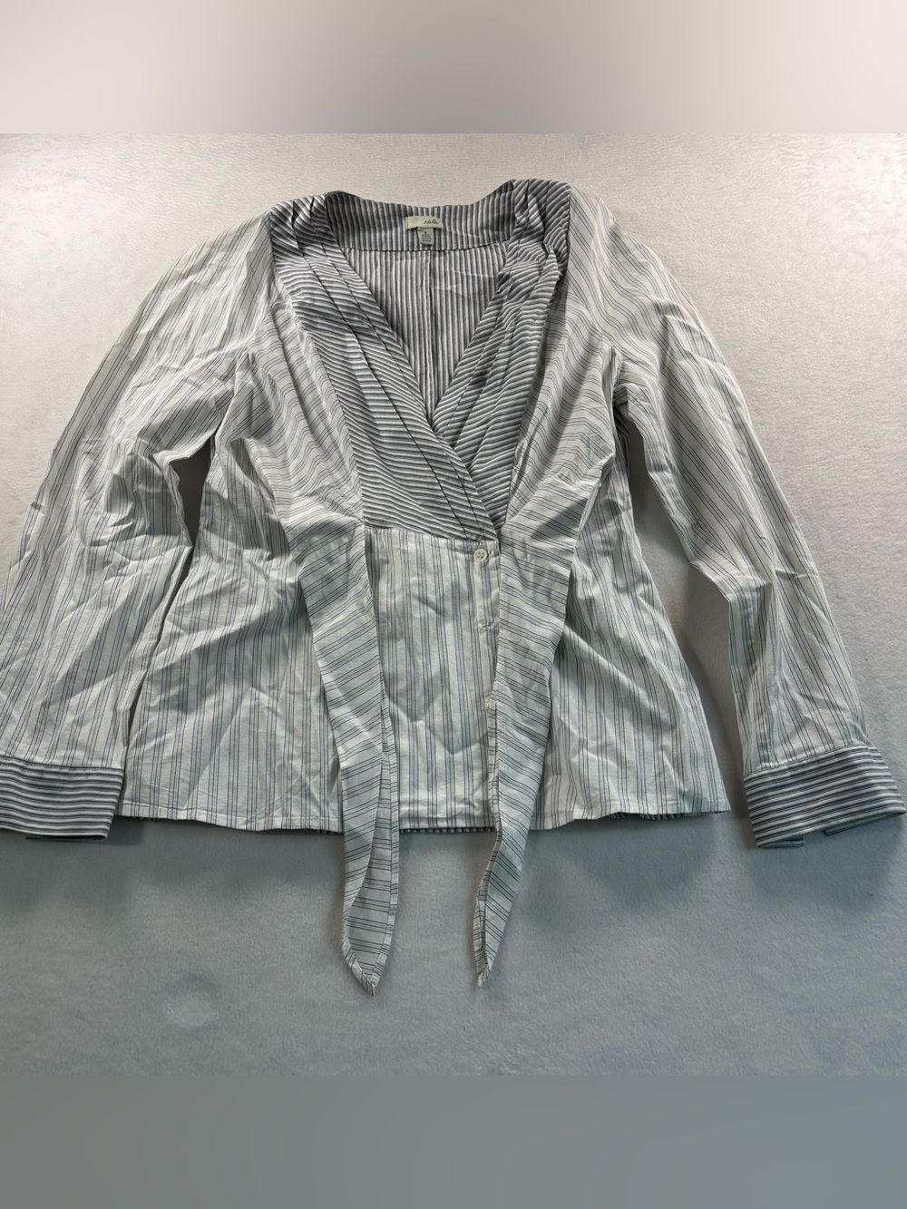 Odille Light Blue & White Striped Blouse